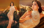 Nora Fatehi sizzles in a shimmery gown,fans compare her to the Kardashians